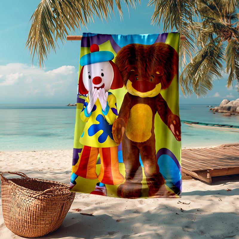 Ultra-Soft Beach Towel with JoJo's Circus Theme,Ideal for Pool - Camping, Diving - Perfect Travel Essential, Vibrant Beach Towel.