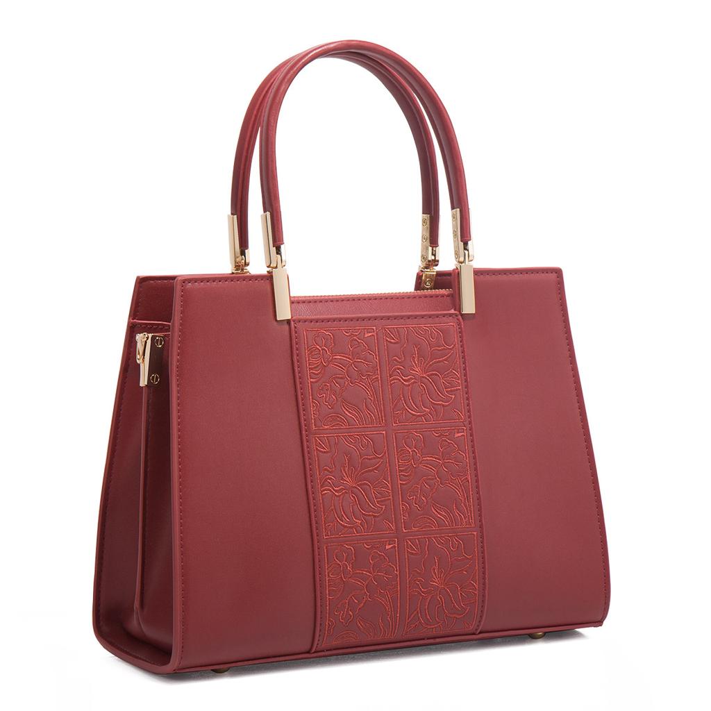 Mother'S Day Gift Embroidered Red Wedding Bag Bridal Bag Women'S Bag Mother Bag Handbag Large Capacity