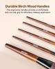 9-Piece Makeup Brush Set for Foundation Blending Eyeshadow, Professional Makeup Brush Kit with Soft Natural Wool & Vegan Synthetic Bristles, Ergonomic
