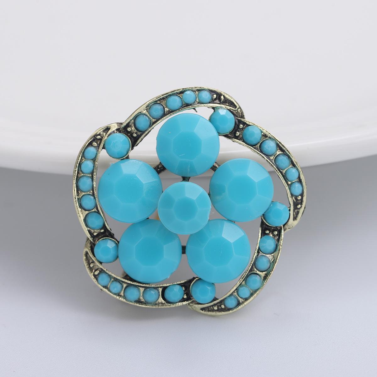 

Винтажная турецкая синяя ажурная брошь аксессуары для одежды брошь