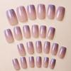 Gradientowe Linie Zdejmowane Średnio Długie Sztuczne Paznokcie - Styl Nadruku Tamponowego