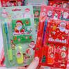Christmas Stationery Gift Set: Notebook, Multi-Color Pen & Gel Pens for Primary Students.