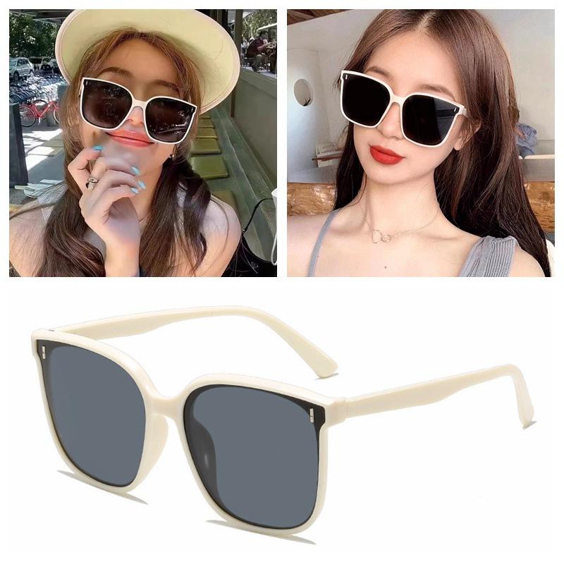 Metal Hinge Polarized Sunglasses for Women with Round Faces, High-End New Style Large Frame UV Protection Driving Sunglasses for Men