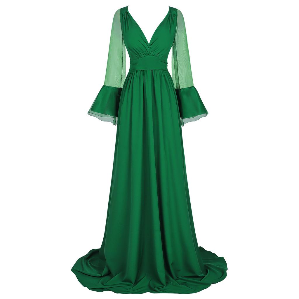 

Длинное платье в европейском сказочном стиле из льняной ткани для театра и косплея Green Dress,S