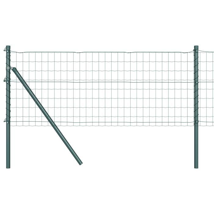 VidaXL Clôture Euro avec 13 poteaux 0,8x25 m en acier galvanisé vert 3350318