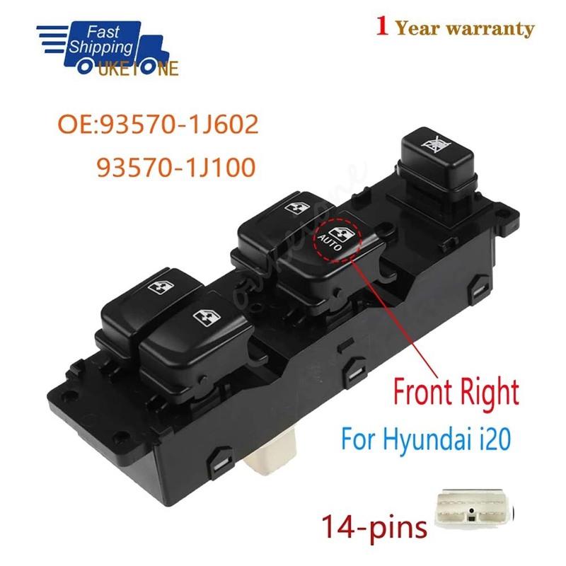 93570-1J602 For 2008-2013 Hyundai I20 Hatchback Front Right Electric Power Lifter Window Switch Button Car Accessories