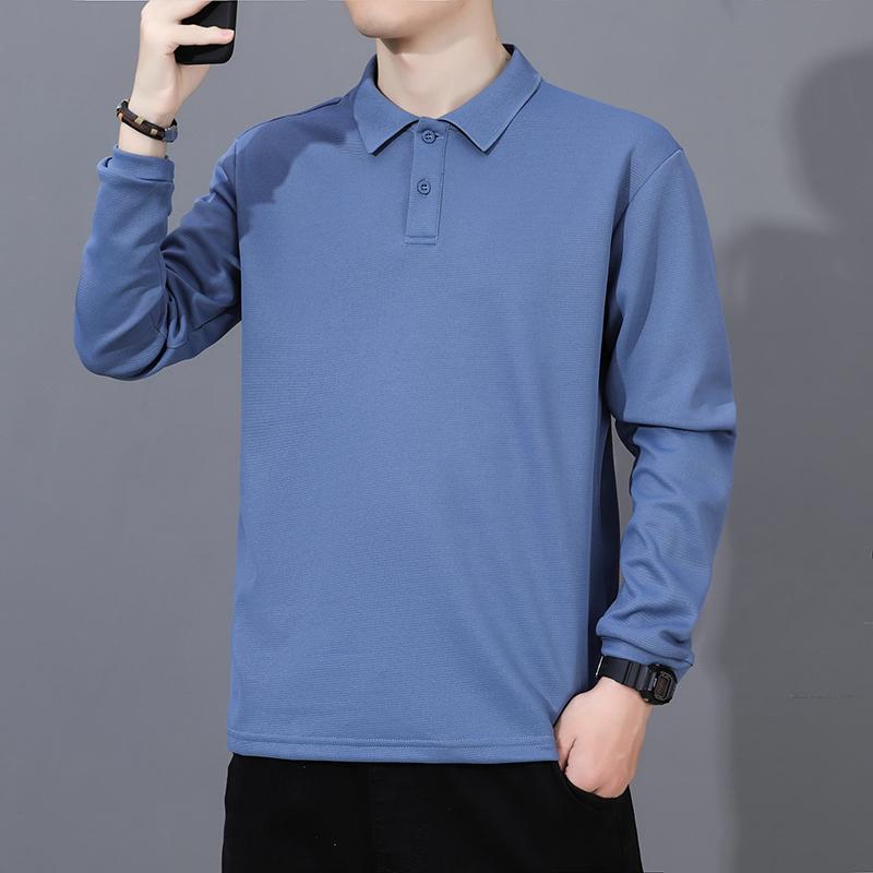 Męska koszulka polo topy wiosna jesień męska Casual męska koszulka polo z długim rękawem męska koszulka polo w paski