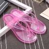 Crystal Jelly Transparent Cool Slippers Female Summer Student Korean Version of Fashion Trend Outer Wear Pinch Foot Flip-flops Flat Bottom