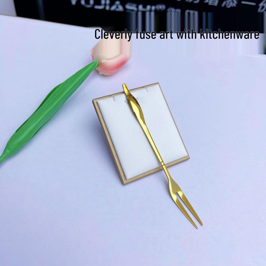 Creative Andromeda Stainless Steel Fruit Fork and Coffee Spoon Set