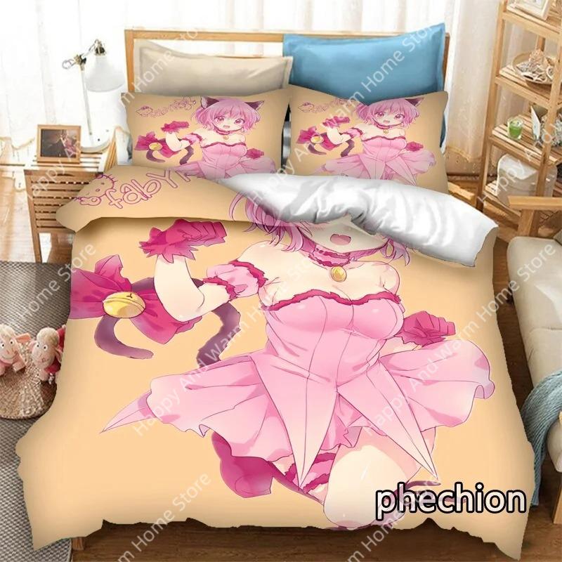 Comforter 3D Printing Anime Tokyo Mew Mew 3D Print Bedding Set S S One Piece Comforter Bedding Sets Bedclothes Bed