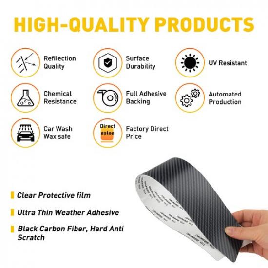 Window Pillar Posts Carbon Fiber Cover Door Trim for Honda Civic Sedan 2006-2011