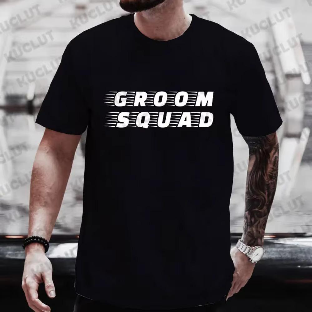 Groom Squad Groomsman T Shirts Male Team Future Groom Wedding Graphic Evg Tops Best Man Single Farewell Bachelor Stag Party Tees