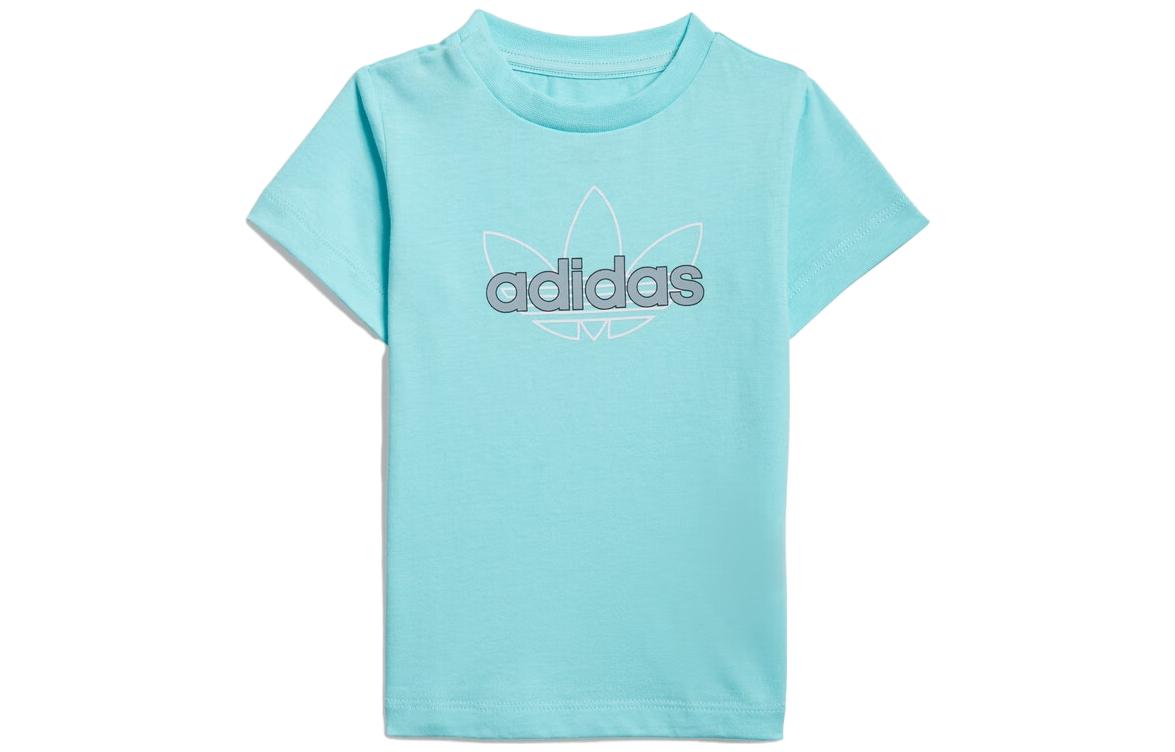 Adidas Originals T Shirt Sea Blue Children Aged 3 7 Years Old GN2253 68