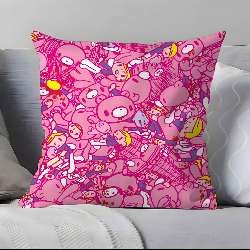 Cartoon G-GloomyS Bear Pillow Case Anti-dustmite Pillowcase Invisible zipper silky short plush Sofa cushion cover