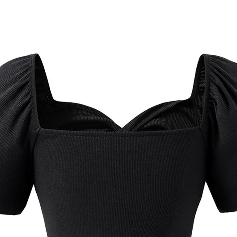 Dziewczęca sukienka wizytowa z bufiastymi rękawami w stylu europejskim i amerykańskim - Kolekcja Wiosna/Lato