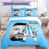 Football Messi Customize Text Bed Linens Perfect for Study Room Breathable Duvet Cover Custom Room Decor Christmas, WeddingPerfect