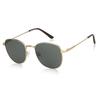 Vincent Chase Eyewear by Lenskart Round Sunglasses, Polarized & 100% UV Protection, Full Rim,Unisex (Golden Frame, Green Lens, VC S13119)
