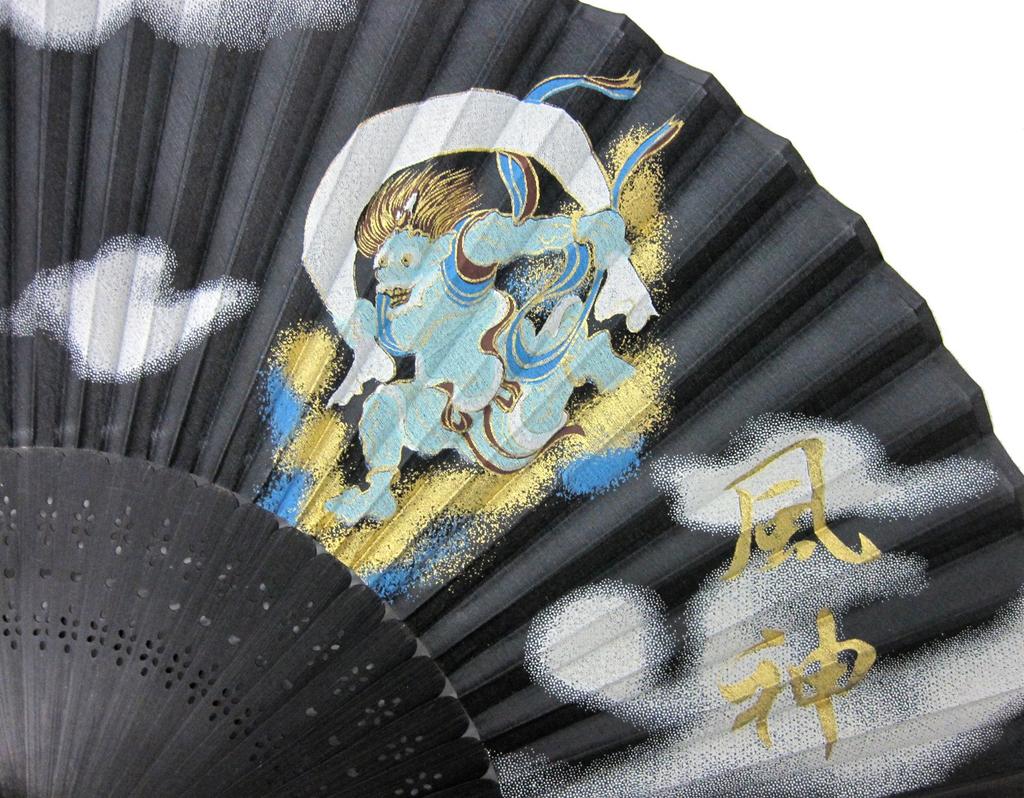 Seiden-Fūjin und Raijin Fächer, (Windgott) (Donnergott) Design, 504-722