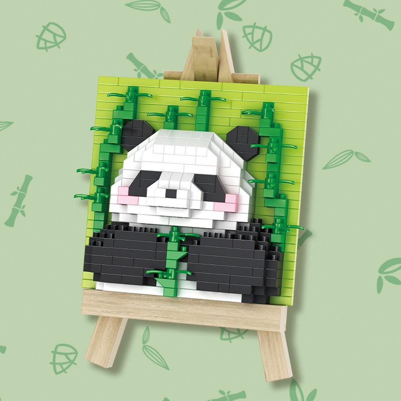 

Building Giant Panda Blocks Microparticle Drawing Board Building Toy Girl Gift Tabletop Decoration StyleA