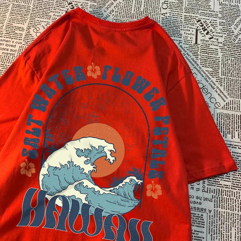 Beautiful Salt Water Petals Patterns T-Shirts Men Casual Tee Clothes Clothes Comfortable Sweat Summer Tops Vintage Loose Tshirt