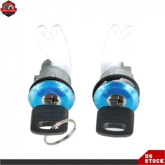 Door Lock Cylinder & Keys Set of 2 For Ford E-150 E-250 Mercury Mazda Truck SUV