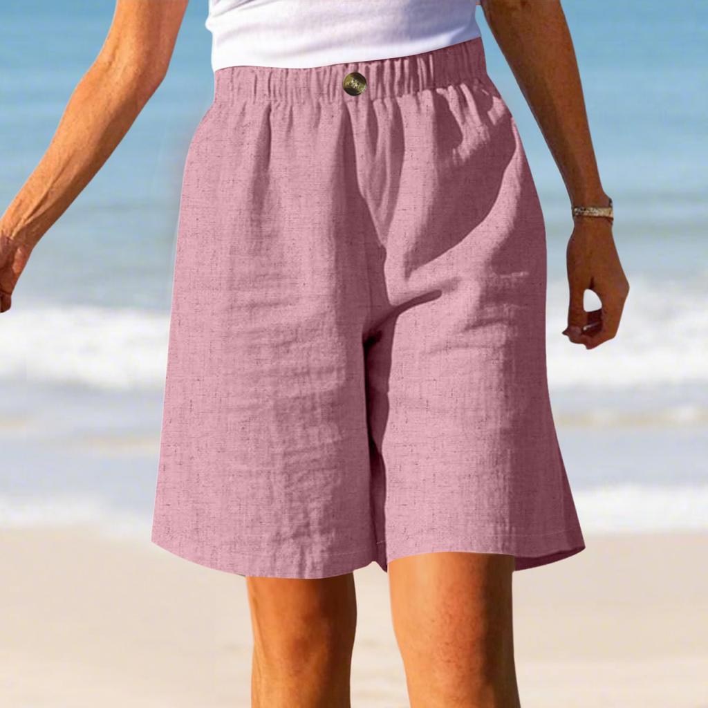 Damen Locker Lässig Hochtailliert Schleife Elastischer Bund Karierte Shorts Lässige Shorts