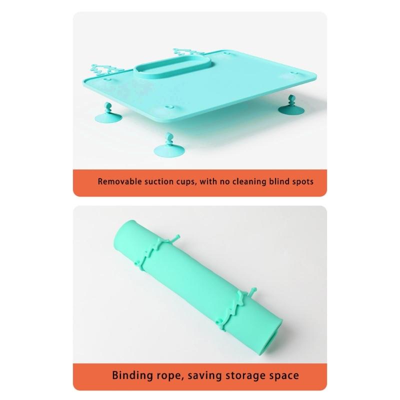 Baby Feeding Pad Reusable Kids Placemats Food Grade Silicone Tablemats Washable Dinner Placemat for Toddlers Newborn