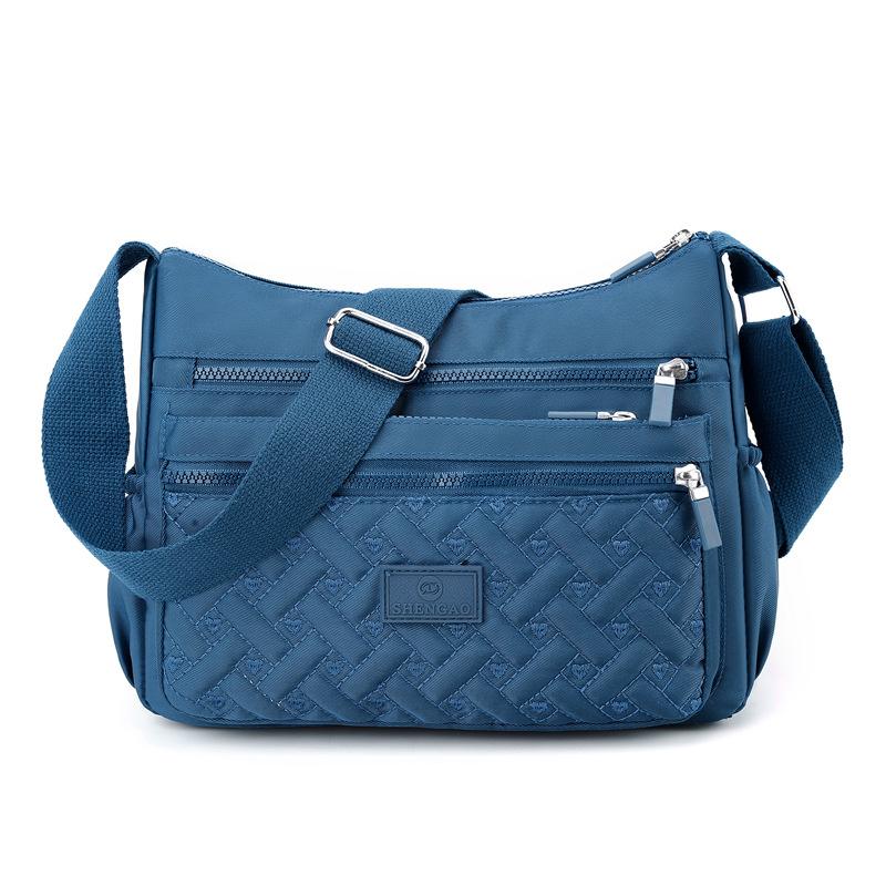 Ladies Messenger Bag Travel Nylon Embroidered Shoulder Bag Female Large Capacity Travel Multi Layer Simple