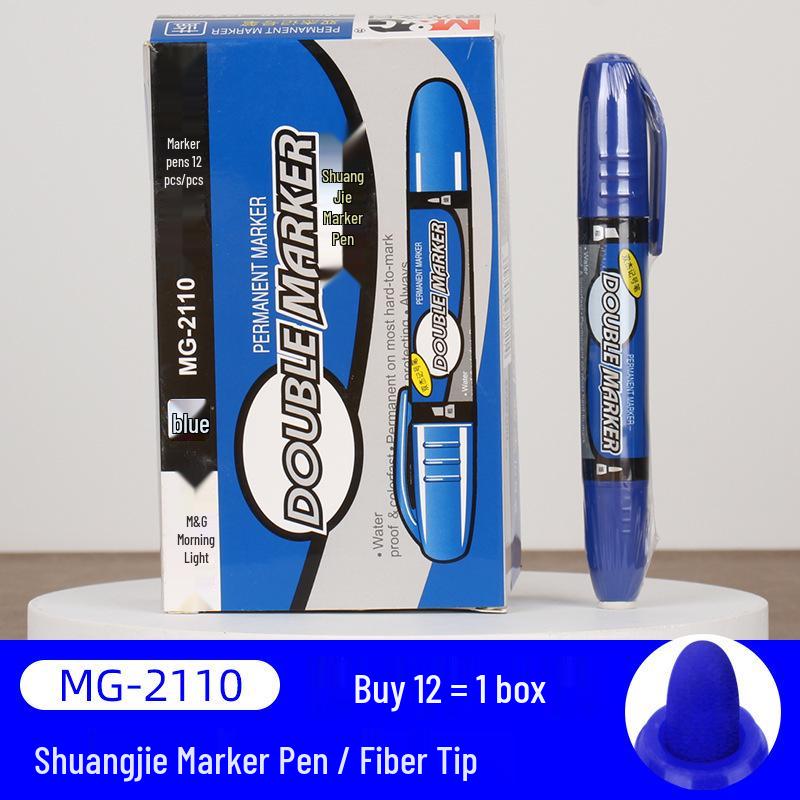 Chen MG Double-Ended Oil-Based Marker - Office & Construction Use, Thick & Thin Tips, Express Delivery