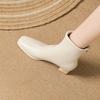 French thick heel short boots women's autumn and winter new commuting zipper elastic square head fashionable versatile medium tube thin boots