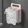 Bathroom Laundry Hamper, Dirty Clothes Basket, foldable WallMounted Organizer White Large 1pc