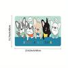 Cartoon French Bulldog Puppy Rug, Cute Dog Themed Floor Mat, Machine Washable Decor for Bedroom Living Room Entryway