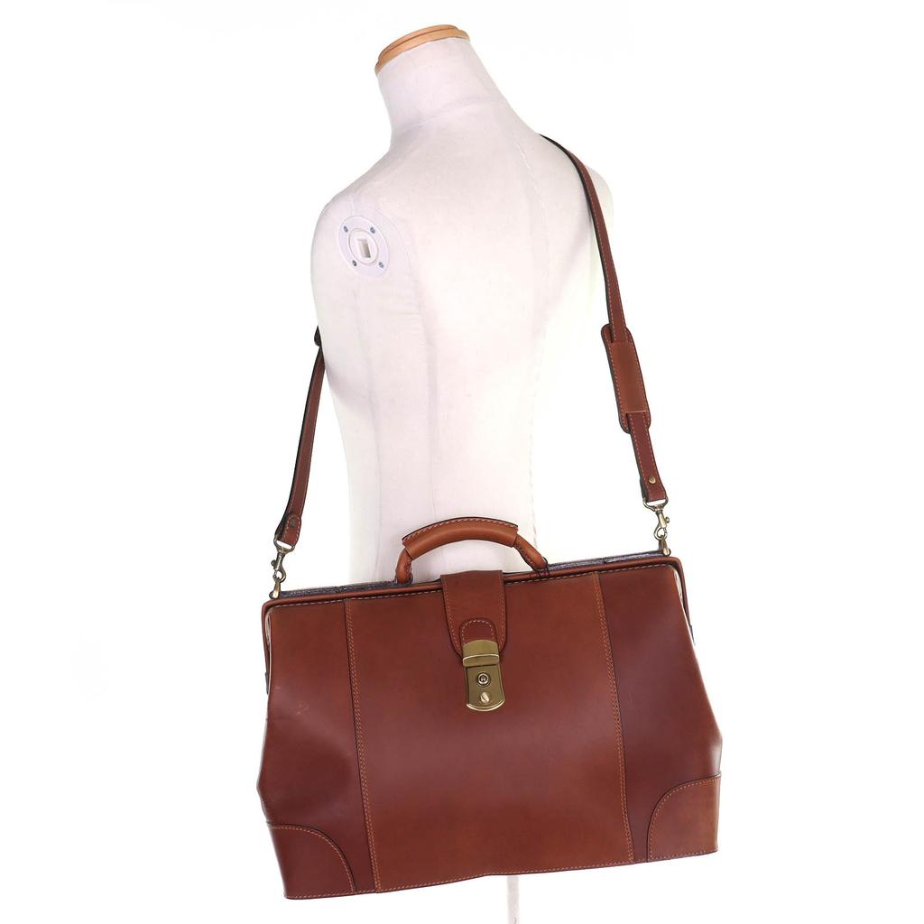 Very Good RED BRIDGE Business bag Genuine Leather Doctor's Bag Brown mens Used