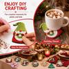 8Pcs with Metal Stand Round Art Coasters Entry-level  Coaster Kit DIY Painting Coasters  Gift