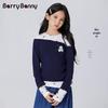 BARRY BANNY Girls' Lamb Print Layered Long-Sleeve Tee