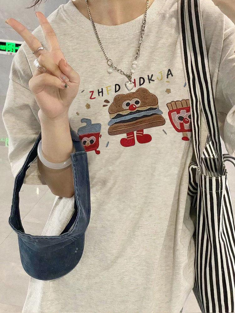 Women's Plus Size Cotton Loose-Fit Short-Sleeve American Style T-Shirt - New Summer Design 