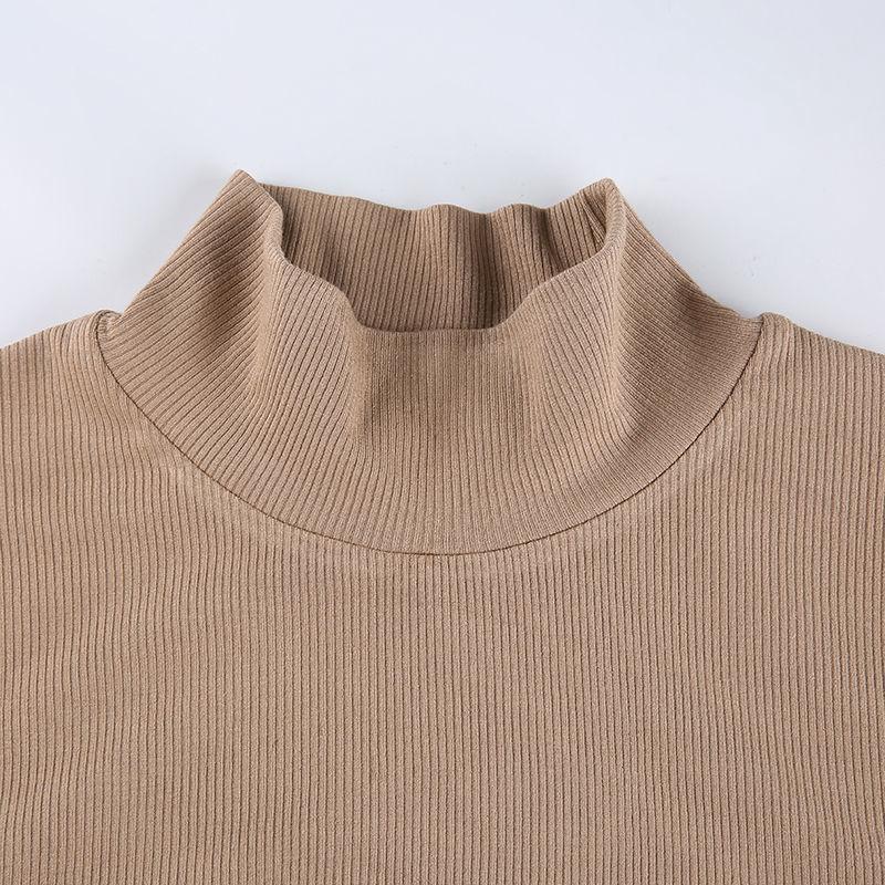 Cropped Sweaters Women Turtleneck Sweater Solid Long Sleeve Slim Pullover Sweater White Black Knitted Jumper Korean Tops Women Autumn Winter Clothes