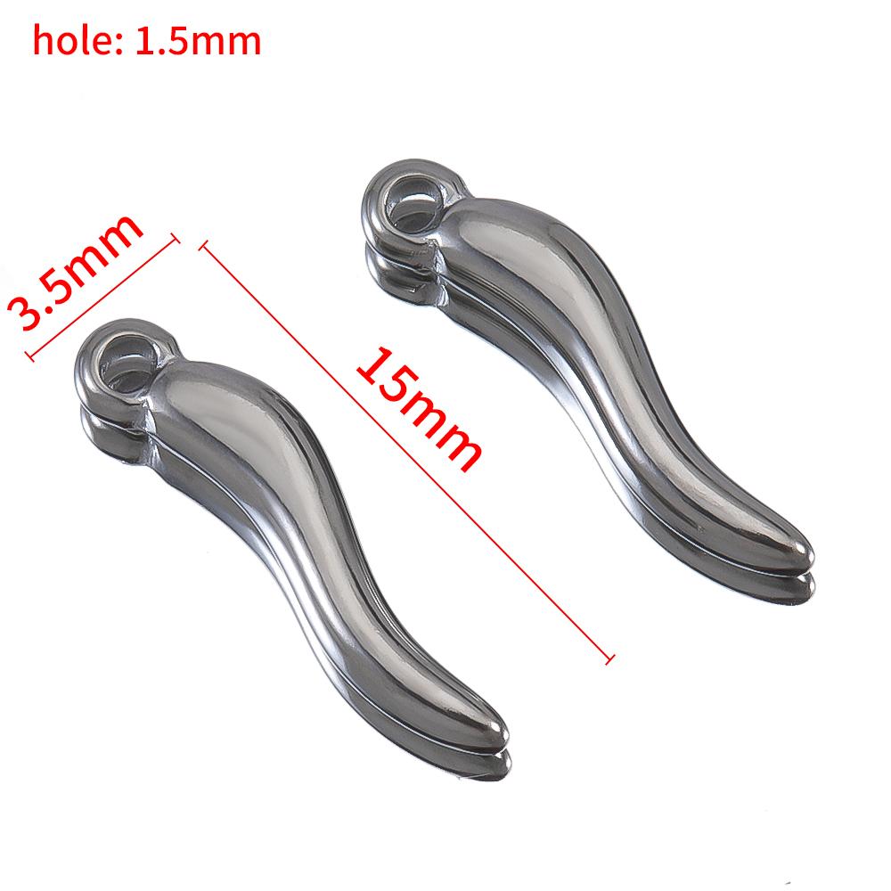 

2 шт. 5 шт. Шармы-перчики из нержавеющей стали с натуральным камнем, серьги-чили, подвески для ожерелий, принадлежности для изготовления бижутерии своими руками, оптом See Quantity