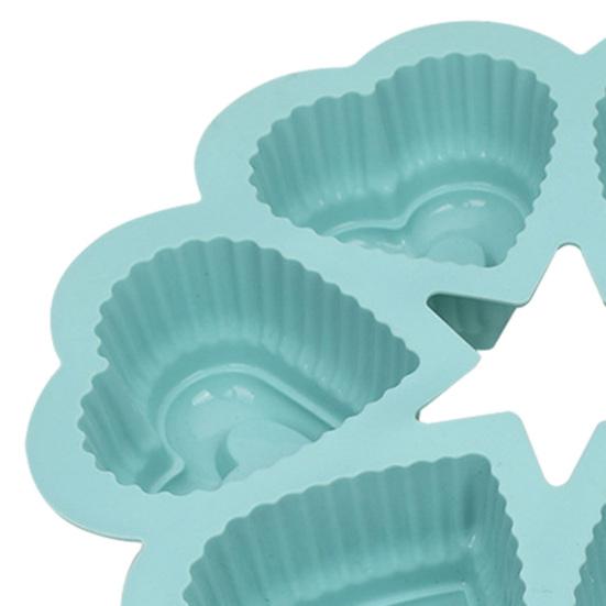 Silicone Cake Mold 3 Pcs Set Heart Shaped Cake Pan Non-Stick Easy to Clean Oven Microwave Freezer Dishwasher Safe