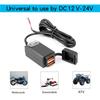 Motorcycle Vehicle-Mounted Charger Waterproof Usb Adapter 12V Phone Dual Usb Port Quick Charge 3.0 With Switch Moto Accessory