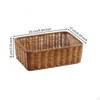Hand Woven Tray Basket OpenTop Rattan Storage Ventilated 36258cm
