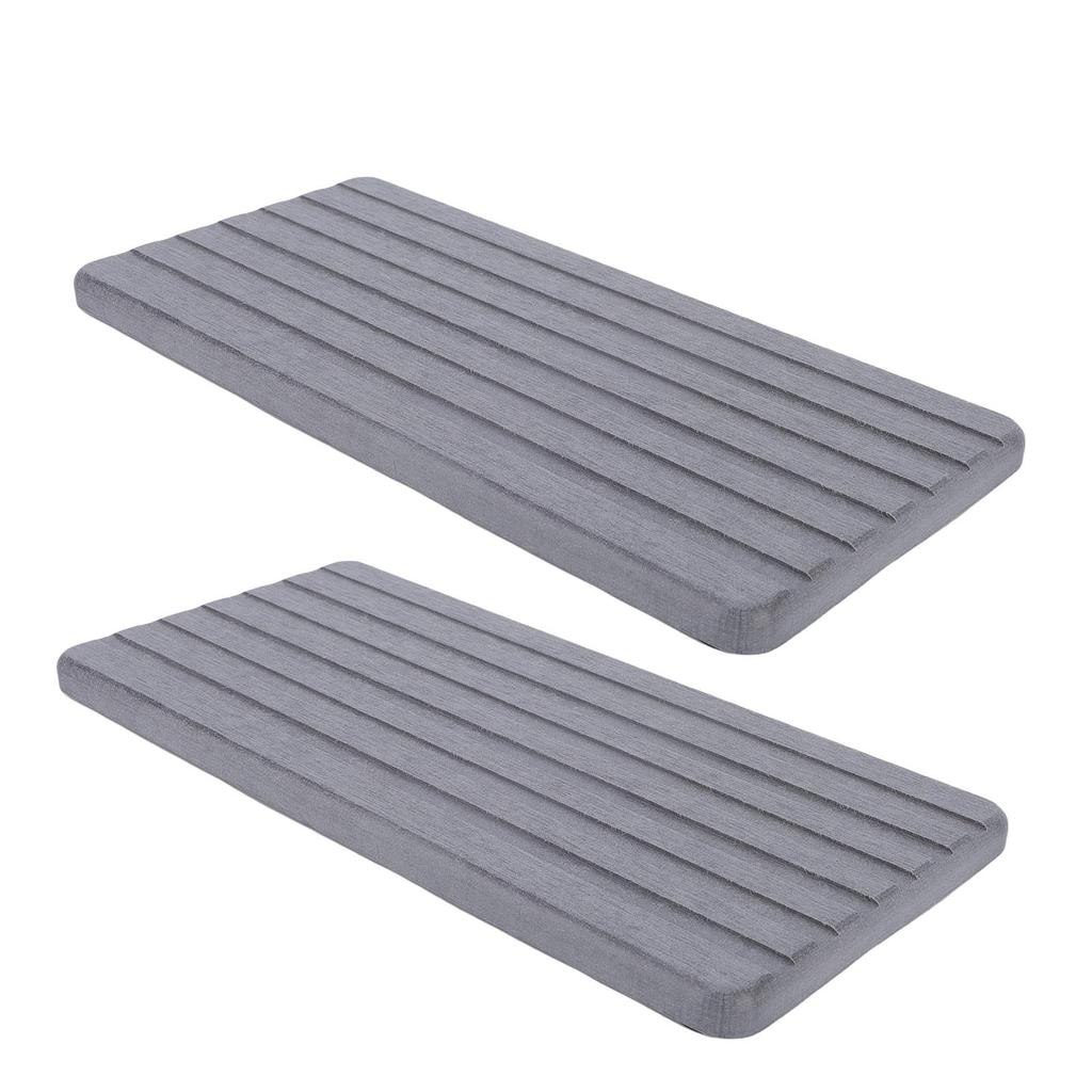 2pcs Diatomite Coaster Water Absorbent Fast Drying  D Diatomaceous Earth Soap Dish with Foot Pads for Bathroom Kitchen