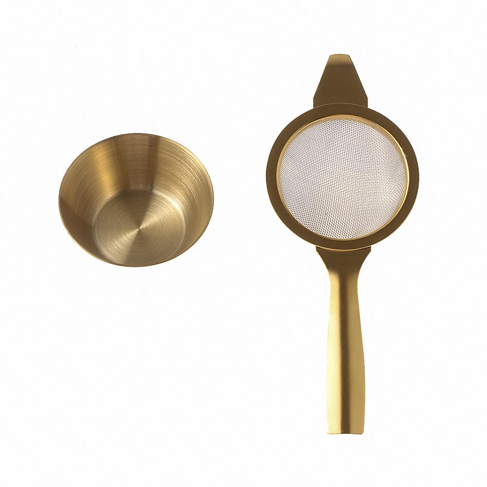 Tea Strainer Tea Filters with Handle Reusable Stainless Steel Mesh Colander Practical Tea Coffee Spice Infuser Gift Gold Silver