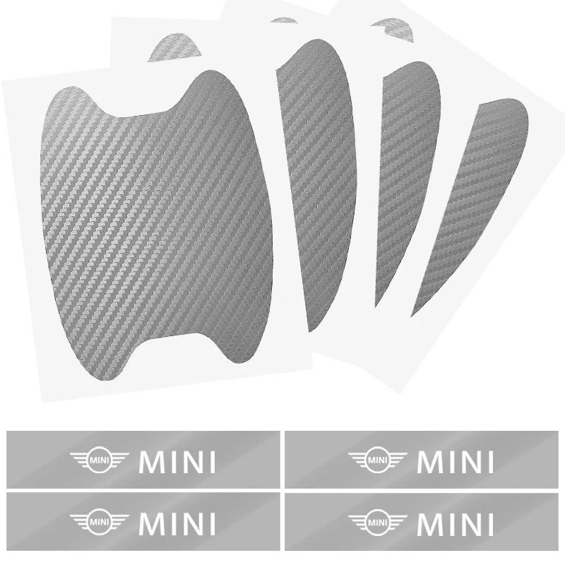 For Bmw Mini 8Pcs New Car Door Sticker Auto Handle Anti Scratch Protection Film Car Styling For BMW Mini Cooper One S R50 R53 R5
