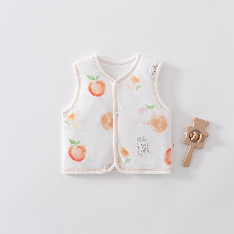 Newborn Quilted Vest - 40g Pure Cotton Sleeveless Top for Autumn/Winter, Unisex