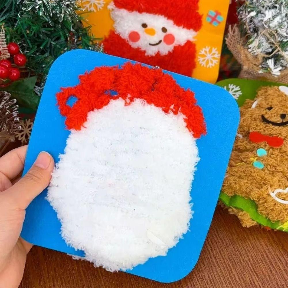 Non-Woven Fabric Christmas Sewing Kit Beginner Friendly Handicrafts Christmas Sewing Projects Fun Threading DIY Embroidery Kit