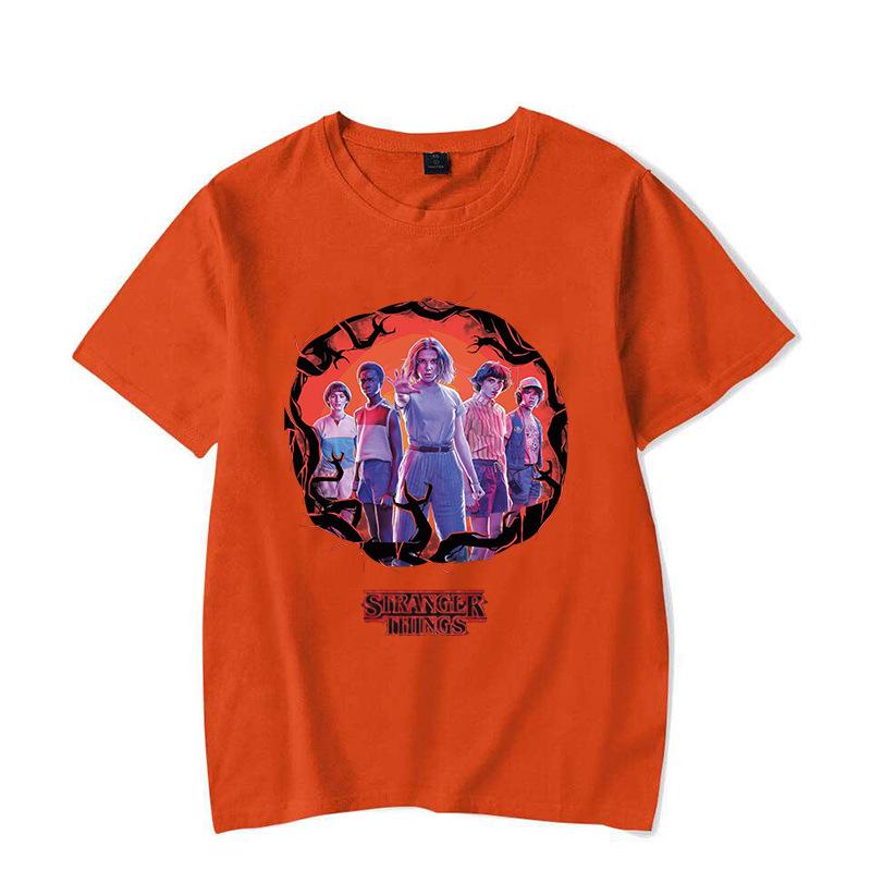 Stranger Things Cat Graphic Unisex Short Sleeve T-shirt - Summer Casual