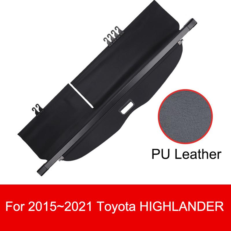 Car Trunk Cargo Cover for Toyota HIGHLANDER RAV4 2020 - 2024 2025 Retractable Rear Trunk Security Cover Shielding Shade Black