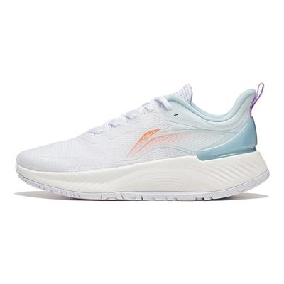 Li Ning YueYing Element Slip Resistant, Abrasion Resistant, Breathable Low Top Running Shoes Women's White Blue ARHT006-11