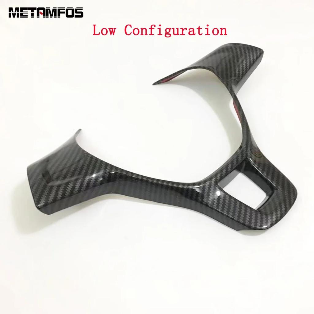 For Volkswagen VW Tiguan 2017-/Golf 7 MK7 2013-2018 Carbon Fiber Steering Wheel Cover Trim Decoration Interior Accessories